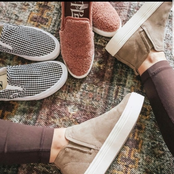 Taupe Microsuede Sneakers - Picture 5 of 7